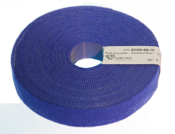 Blue ethernet cable tie